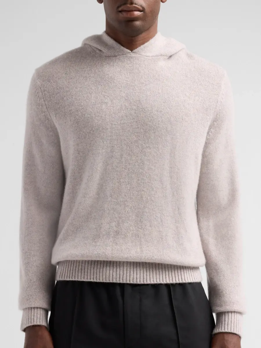 Vince Men's Multi Mélange Cashmere Hoodie | Thumbnail 5 Vince Men's Multi Mélange Cashmere Hoodie | Thumbnail 5