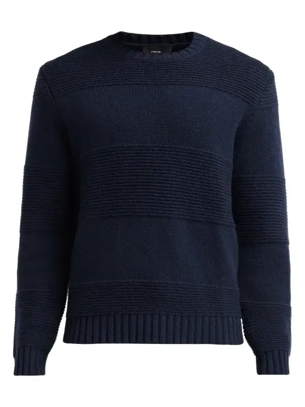 Men's Garter Rugby Striped Crewneck Sweater