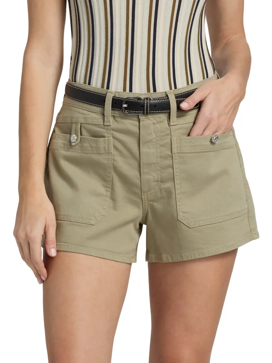 PAIGE Women's Fallon Stretch Cotton Twill Shorts | Thumbnail 3 PAIGE Women's Fallon Stretch Cotton Twill Shorts | Thumbnail 3