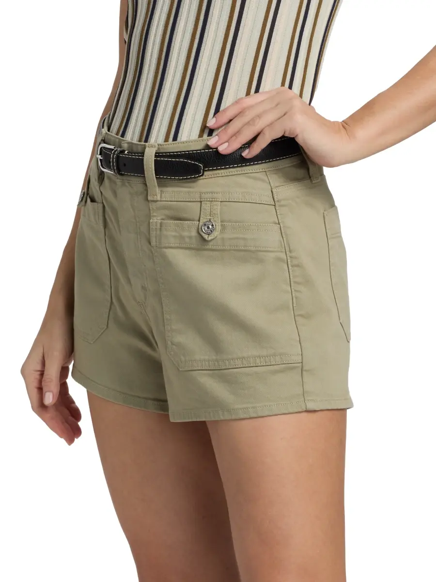 PAIGE Women's Fallon Stretch Cotton Twill Shorts | Thumbnail 4 PAIGE Women's Fallon Stretch Cotton Twill Shorts | Thumbnail 4