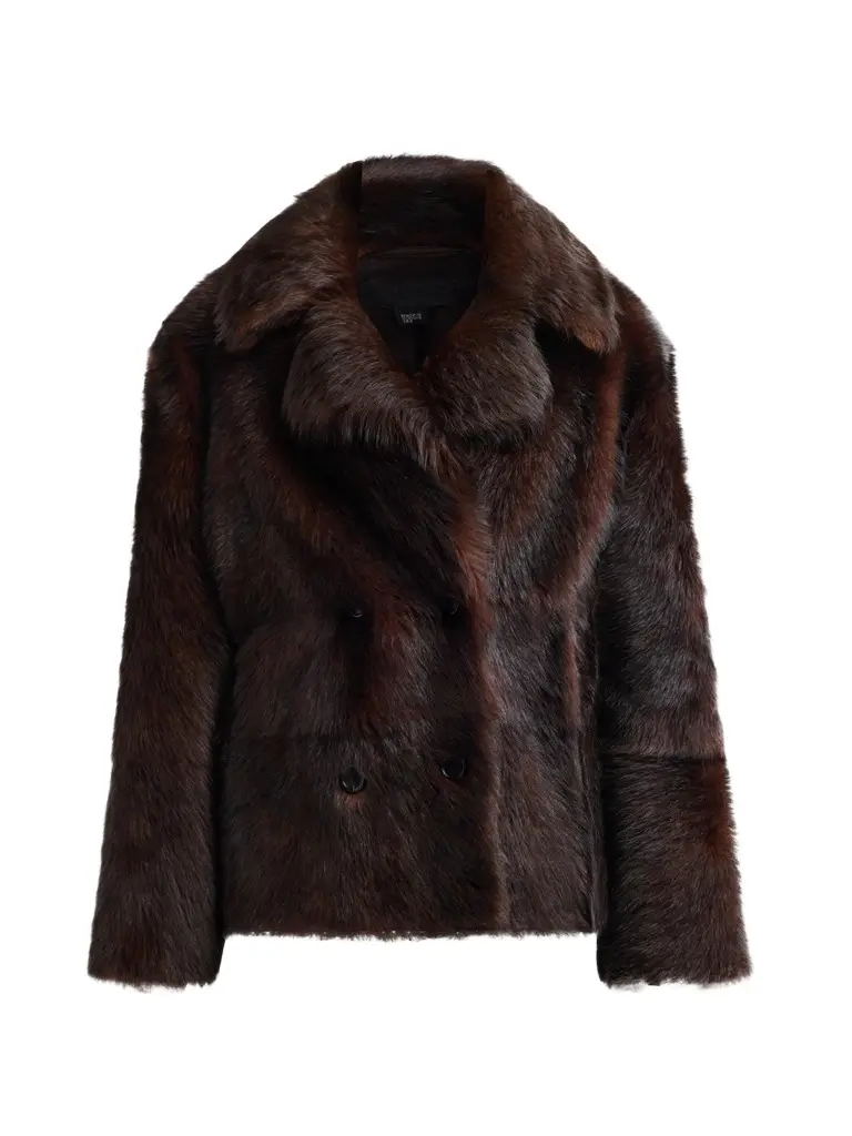 Nili Lotan Women's Cleophee Shearling Double-Breasted Coat
