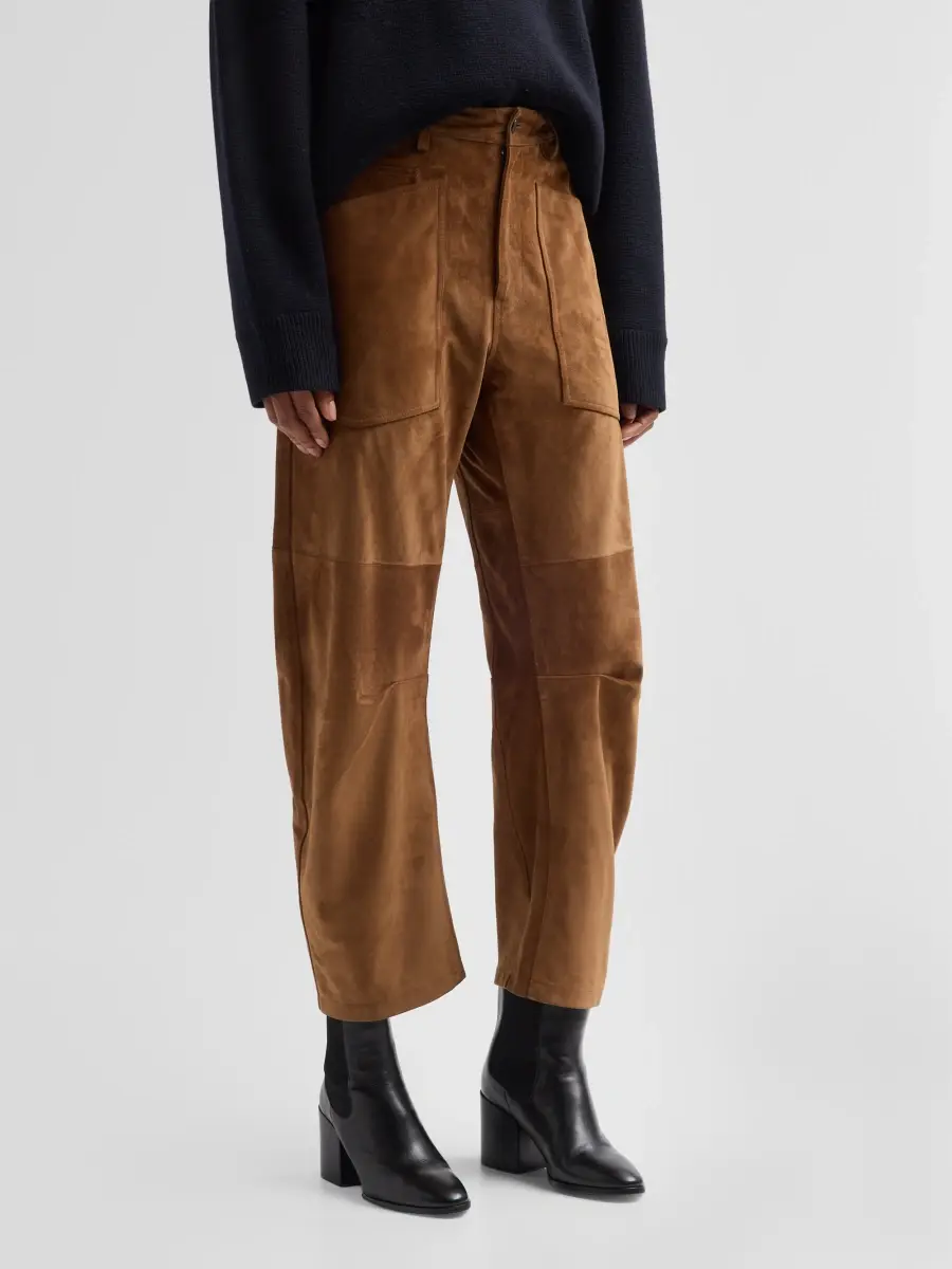 Nili Lotan Women's Shon Suede Pants | Thumbnail 4 Nili Lotan Women's Shon Suede Pants | Thumbnail 4