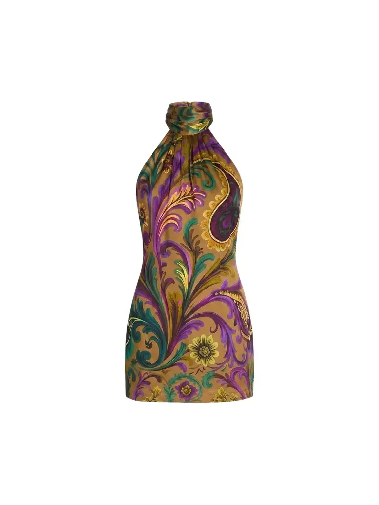 Retrofête Women's Hugo Ornate Paisley Mini Dress