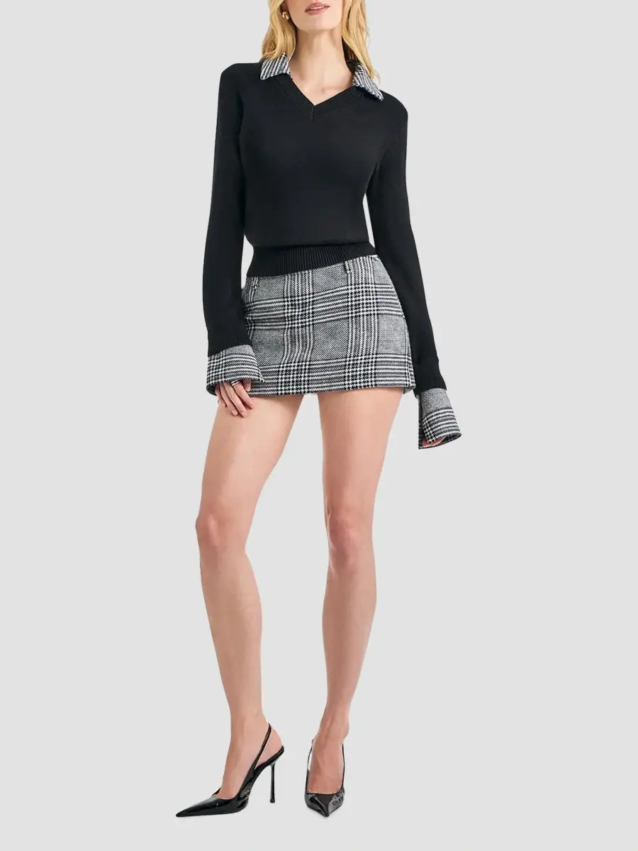 SEROYA Women's Valkiria Glen Check Skort | Thumbnail 4 SEROYA Women's Valkiria Glen Check Skort | Thumbnail 4