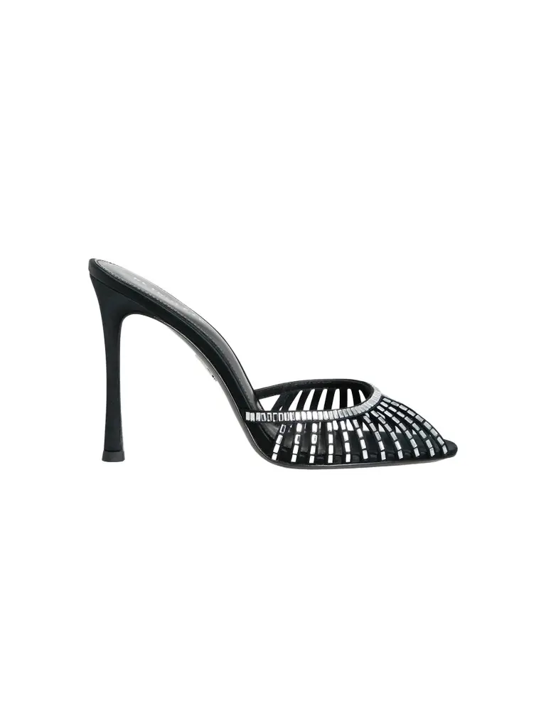 Retrofête Women's Allistair 105MM Crystal-Embellished Silk Satin Sandals