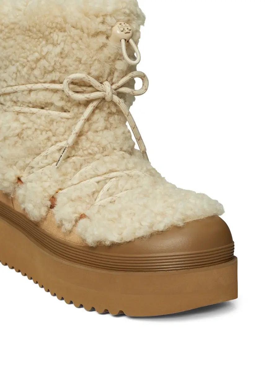 Tory Burch Women's Mellow Shearling-Suede Lace-Up Boots | Thumbnail 3 Tory Burch Women's Mellow Shearling-Suede Lace-Up Boots | Thumbnail 3