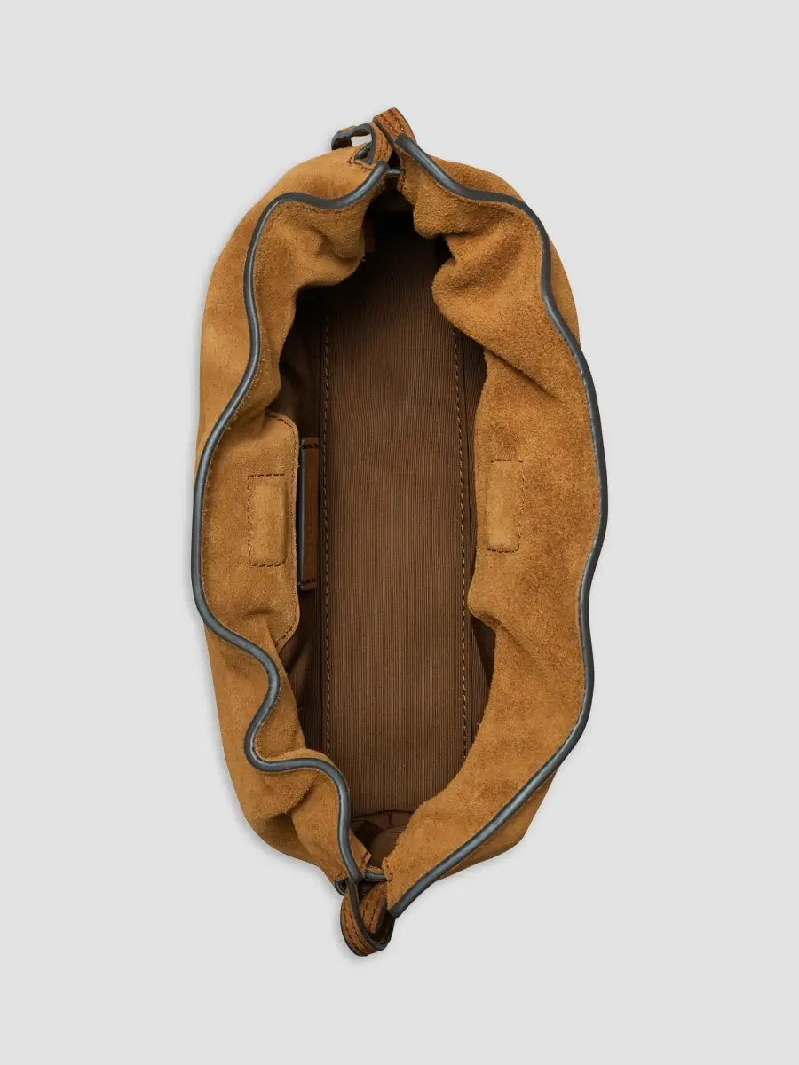 Tory Burch Women's Ella Suede Drawstring Pouch | Thumbnail 4 Tory Burch Women's Ella Suede Drawstring Pouch | Thumbnail 4