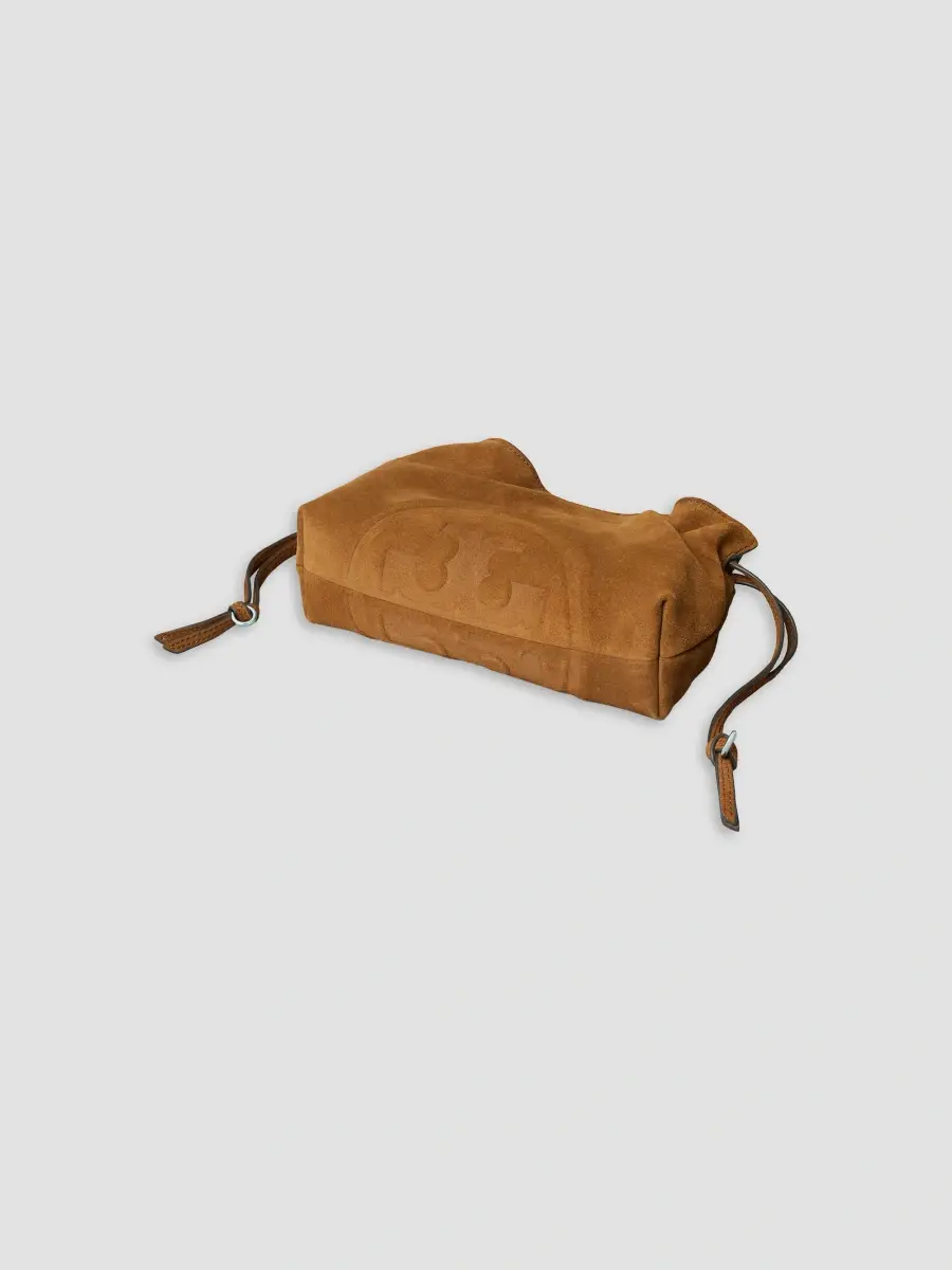 Tory Burch Women's Ella Suede Drawstring Pouch | Thumbnail 5 Tory Burch Women's Ella Suede Drawstring Pouch | Thumbnail 5