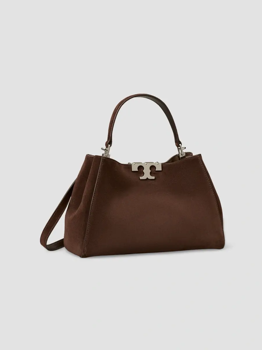 Tory Burch Women's Eleanor Suede Medium Satchel | Thumbnail 4 Tory Burch Women's Eleanor Suede Medium Satchel | Thumbnail 4