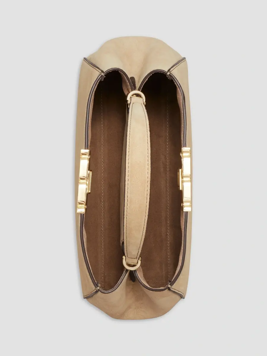 Tory Burch Women's Eleanor Suede Medium Satchel | Thumbnail 4 Tory Burch Women's Eleanor Suede Medium Satchel | Thumbnail 4