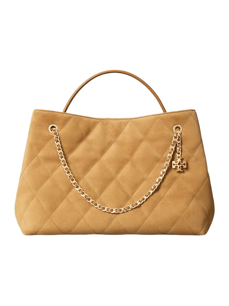 Tory Burch Women's Fleming Suede Carryall Shoulder Bag