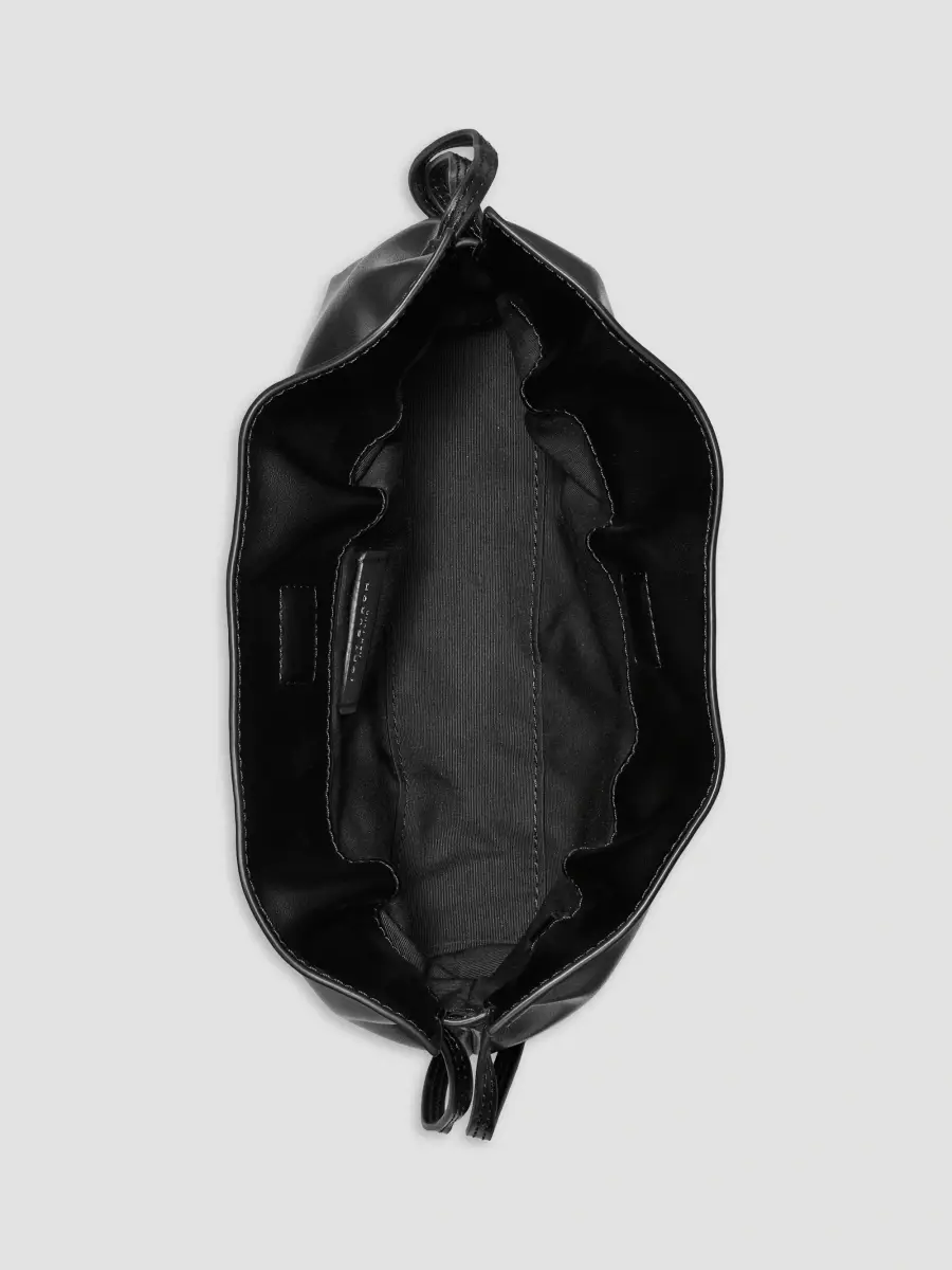 Tory Burch Women's Ella Faux Leather Drawstring Pouch | Thumbnail 4 Tory Burch Women's Ella Faux Leather Drawstring Pouch | Thumbnail 4