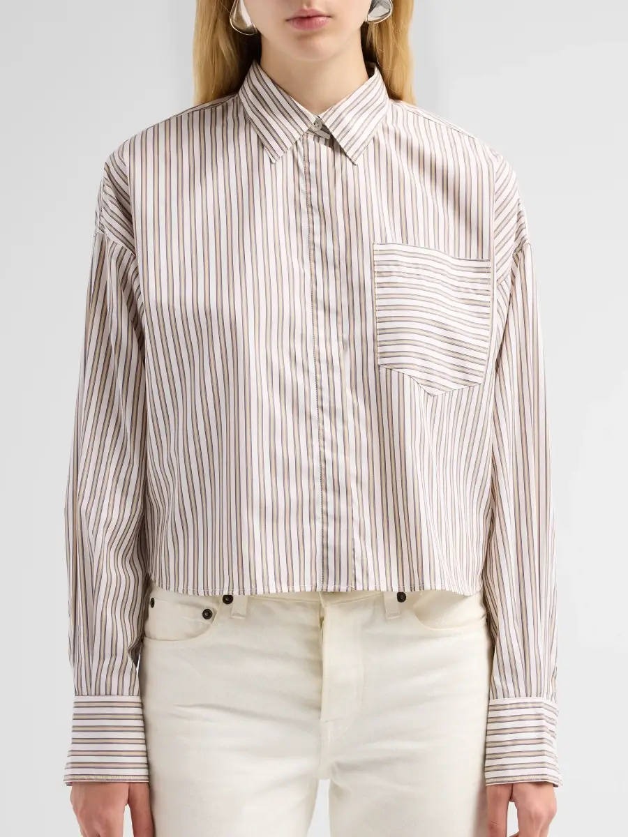rag & bone Women's Marin Striped Crop Shirt | Thumbnail 5 rag & bone Women's Marin Striped Crop Shirt | Thumbnail 5