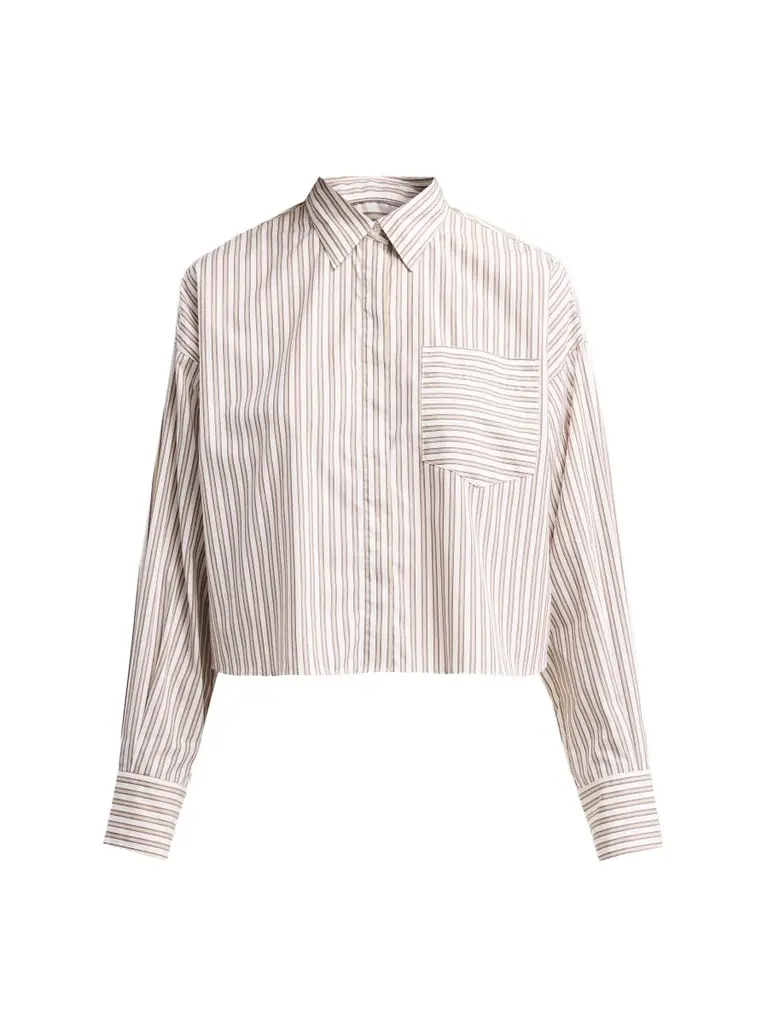 Women's Marin Striped Crop Shirt Women's Marin Striped Crop Shirt
