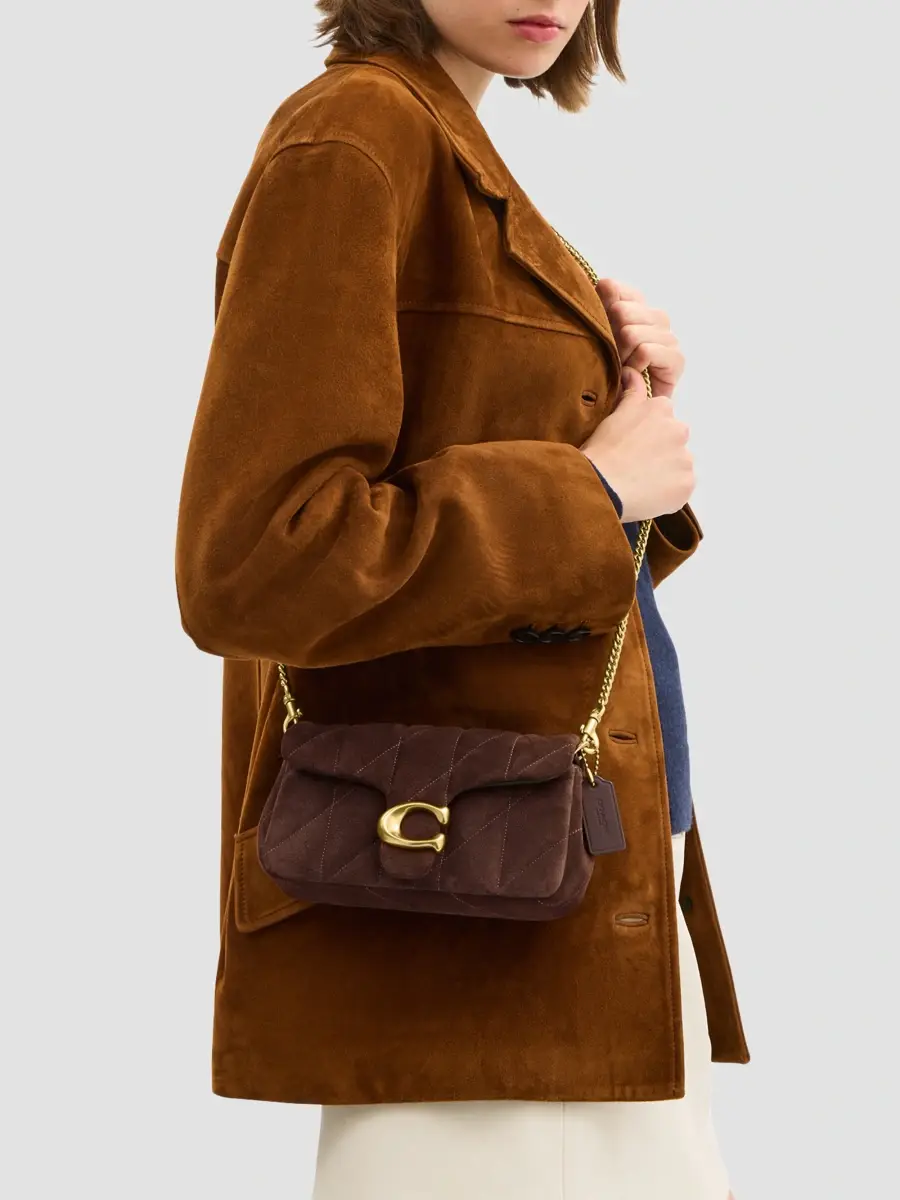 Coach Women's Tabby Quilted Suede Chain Crossbody Bag 19 | Thumbnail 2 Coach Women's Tabby Quilted Suede Chain Crossbody Bag 19 | Thumbnail 2