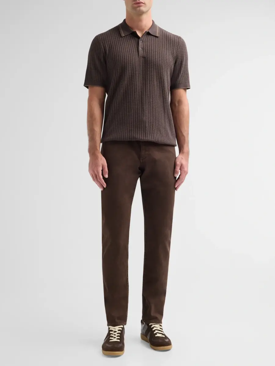 rag & bone Men's Harvey Rib-Knit Cotton-Blend Polo Shirt | Thumbnail 2 rag & bone Men's Harvey Rib-Knit Cotton-Blend Polo Shirt | Thumbnail 2