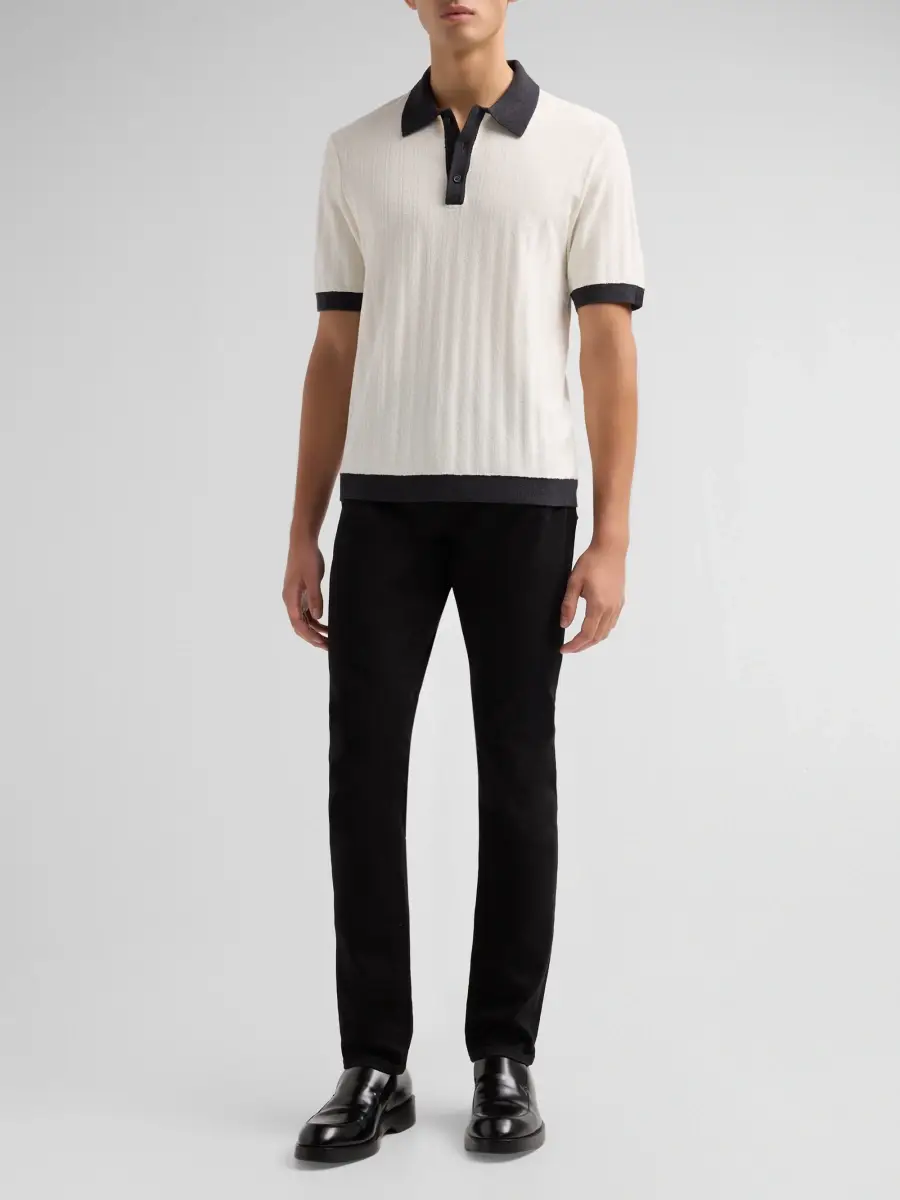 rag & bone Men's Zuma Rib-Knit Polo Shirt | Thumbnail 2 rag & bone Men's Zuma Rib-Knit Polo Shirt | Thumbnail 2