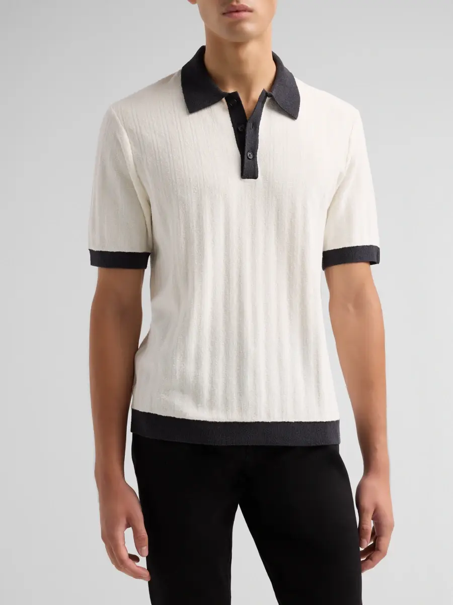 rag & bone Men's Zuma Rib-Knit Polo Shirt | Thumbnail 4 rag & bone Men's Zuma Rib-Knit Polo Shirt | Thumbnail 4
