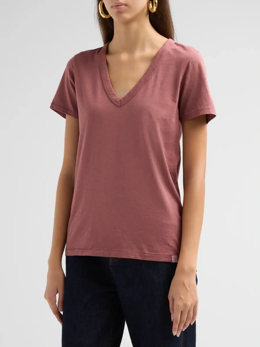 rag & bone Women's The Slub Vee V-Neck T-Shirt | Thumbnail 4