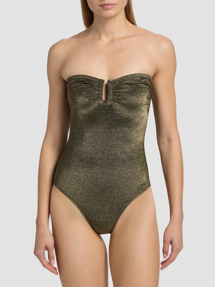 Ulla Johnson Women's Monterey Metallic Strapless One-Piece Swimsuit | Thumbnail 3 Ulla Johnson Women's Monterey Metallic Strapless One-Piece Swimsuit | Thumbnail 3