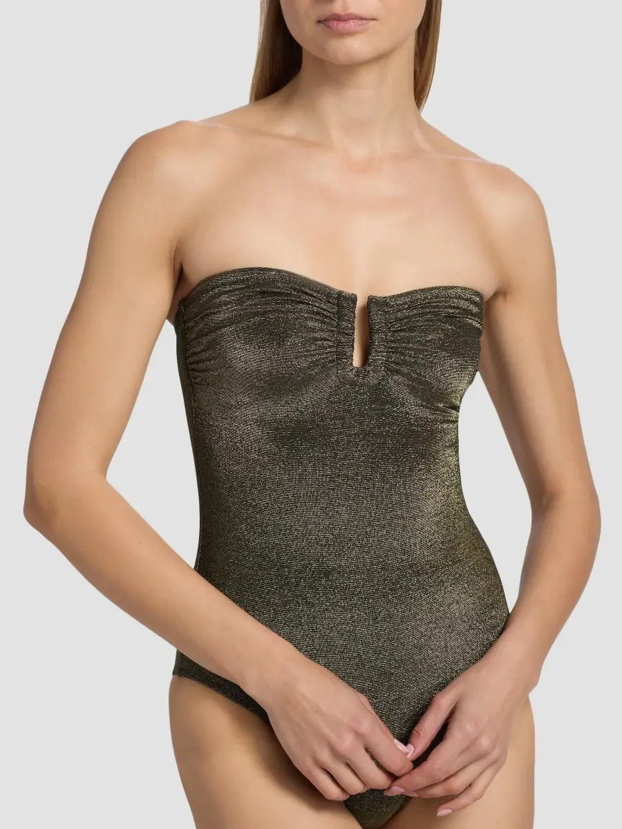 Ulla Johnson Women's Monterey Metallic Strapless One-Piece Swimsuit | Thumbnail 6 Ulla Johnson Women's Monterey Metallic Strapless One-Piece Swimsuit | Thumbnail 6