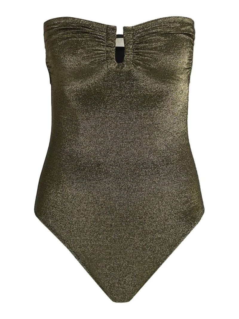 Women's Monterey Metallic Strapless One-Piece Swimsuit Women's Monterey Metallic Strapless One-Piece Swimsuit