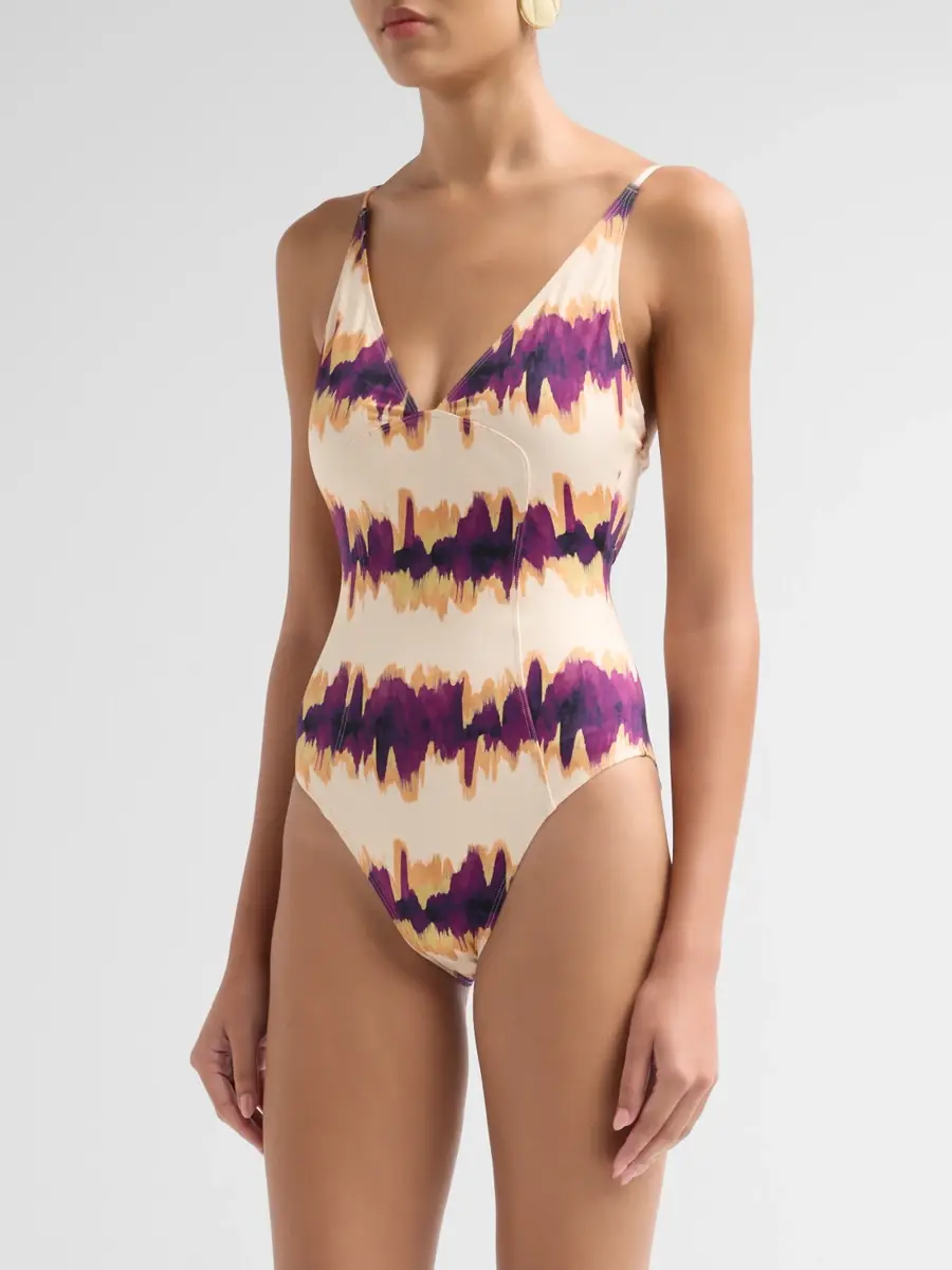 Ulla Johnson Women's Alba Deep V One-Piece Swimsuit | Thumbnail 4