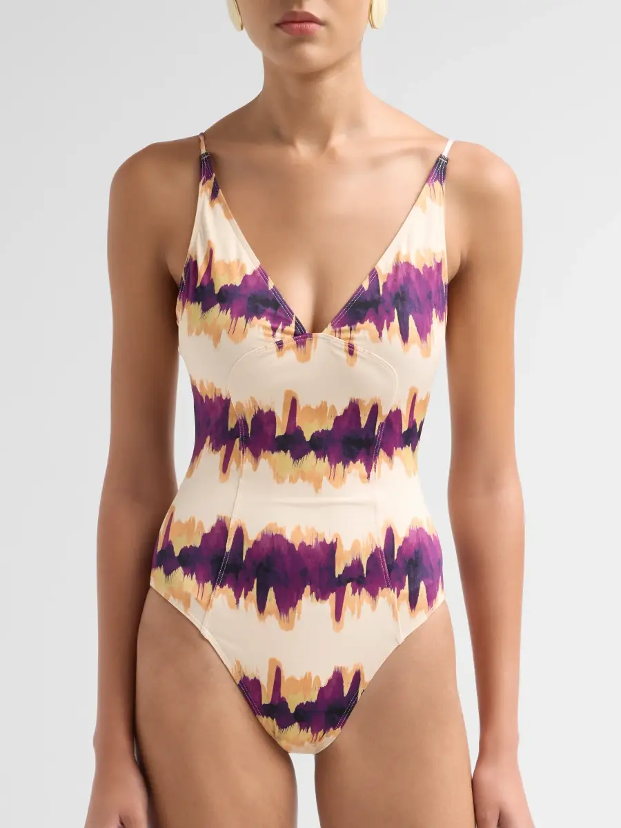 Ulla Johnson Women's Alba Deep V One-Piece Swimsuit | Thumbnail 5