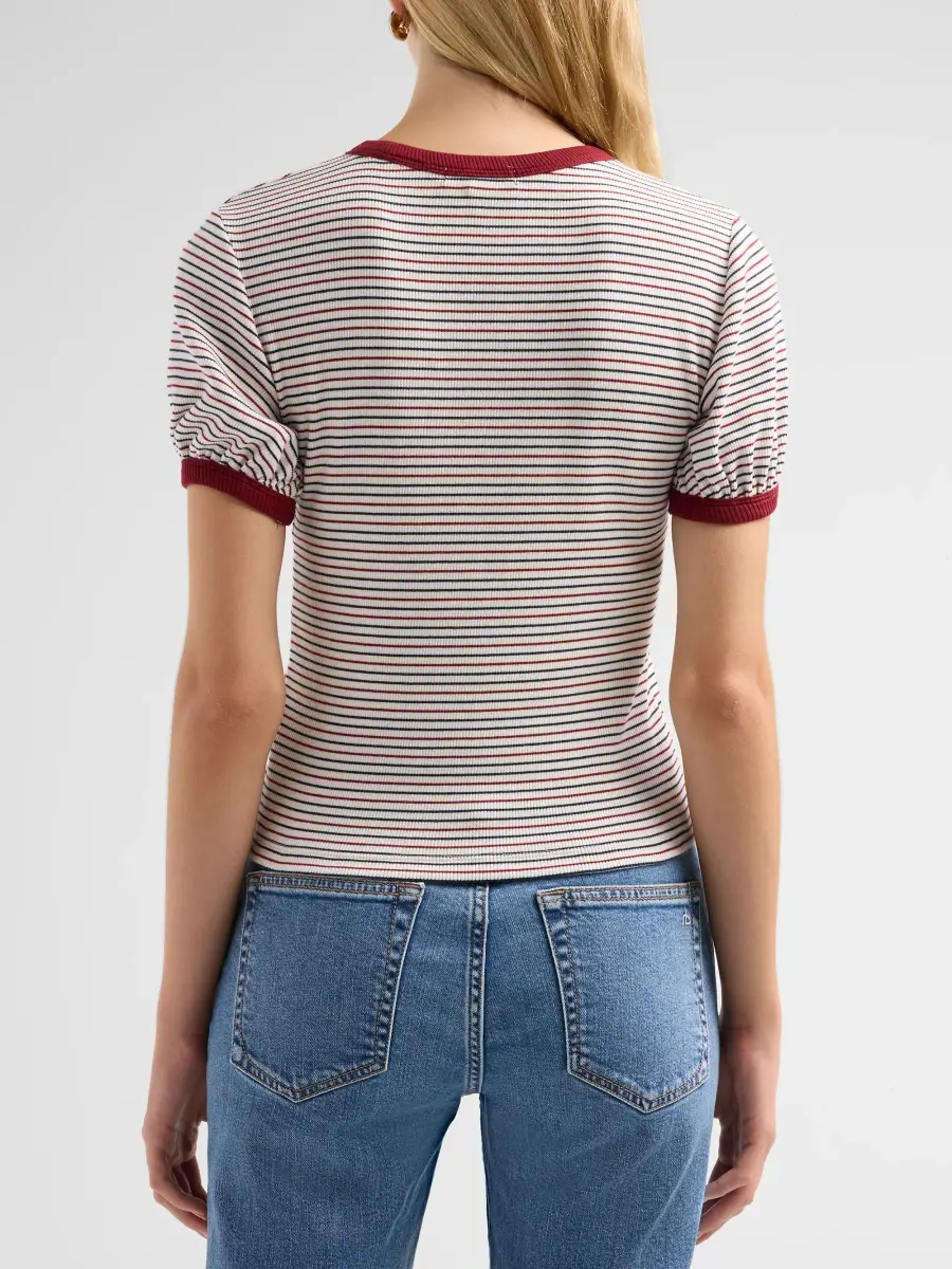 rag & bone Women's The Essential Striped Pima Cotton T-Shirt | Thumbnail 3 rag & bone Women's The Essential Striped Pima Cotton T-Shirt | Thumbnail 3