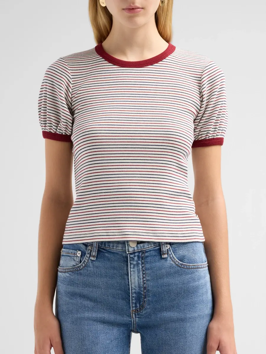 rag & bone Women's The Essential Striped Pima Cotton T-Shirt | Thumbnail 5 rag & bone Women's The Essential Striped Pima Cotton T-Shirt | Thumbnail 5