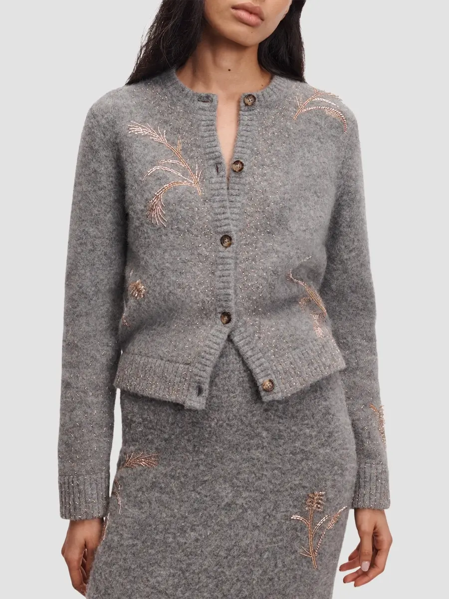 rag & bone Women's Iris Beaded Wool-Blend Cardigan | Thumbnail 4 rag & bone Women's Iris Beaded Wool-Blend Cardigan | Thumbnail 4