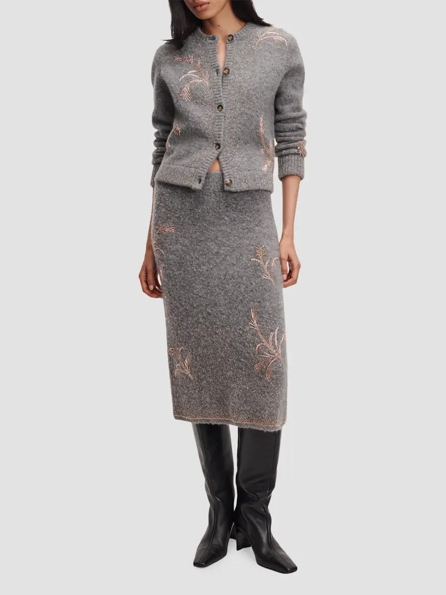 rag & bone Women's Iris Beaded Midi Skirt | Thumbnail 2