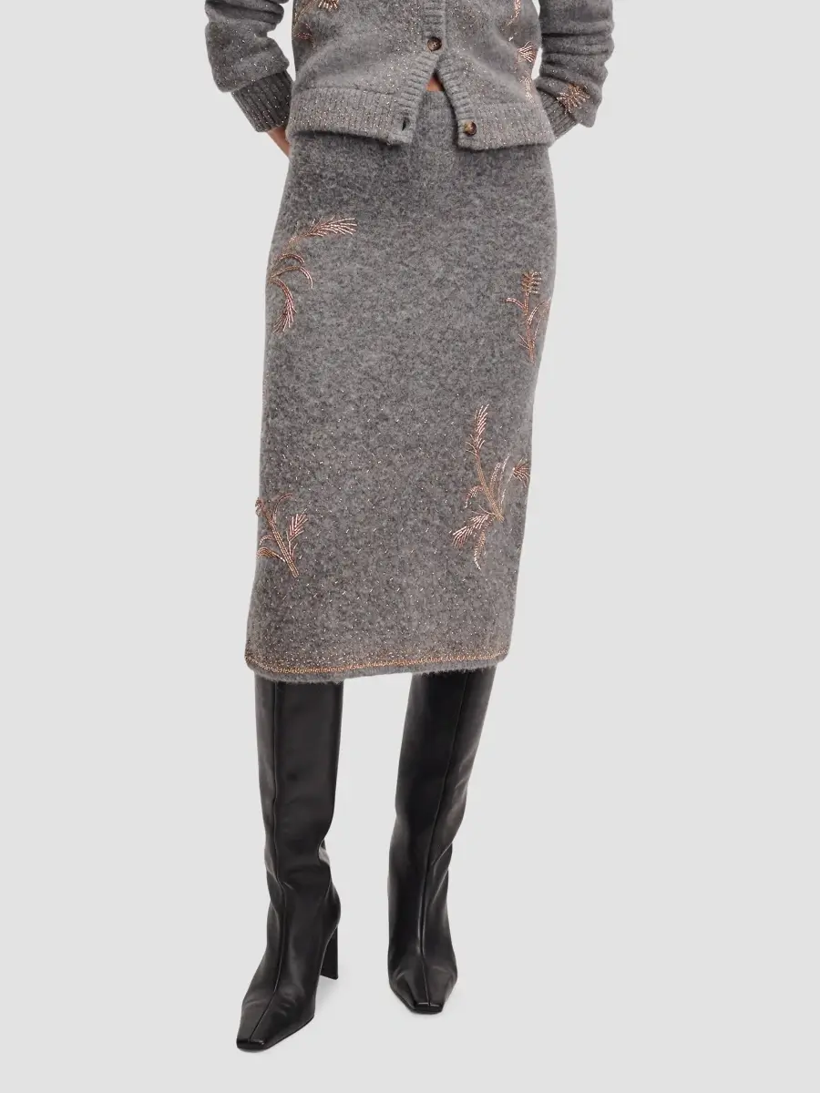 rag & bone Women's Iris Beaded Midi Skirt | Thumbnail 4
