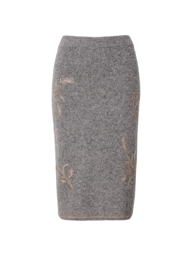 Women's Iris Beaded Midi Skirt