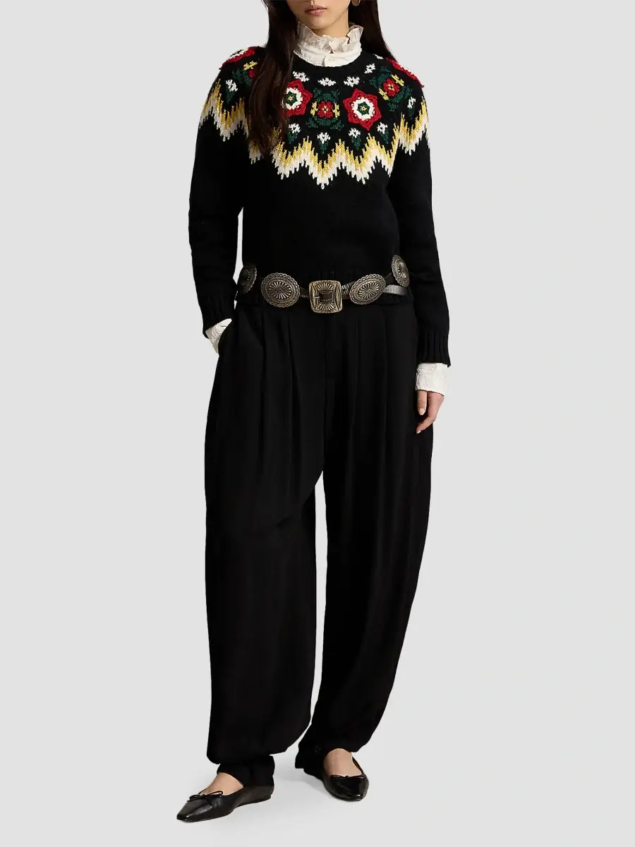 Polo Ralph Lauren Women's Fair-Isle-Inspired Wool-Cotton Sweater | Thumbnail 2 Polo Ralph Lauren Women's Fair-Isle-Inspired Wool-Cotton Sweater | Thumbnail 2