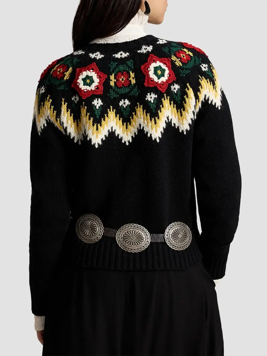 Polo Ralph Lauren Women's Fair-Isle-Inspired Wool-Cotton Sweater | Thumbnail 3 Polo Ralph Lauren Women's Fair-Isle-Inspired Wool-Cotton Sweater | Thumbnail 3