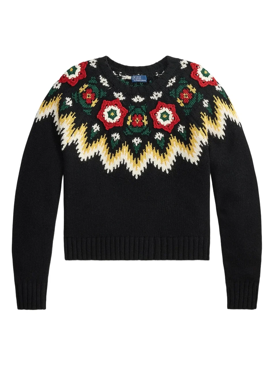 Women's Fair-Isle-Inspired Wool-Cotton Sweater Women's Fair-Isle-Inspired Wool-Cotton Sweater