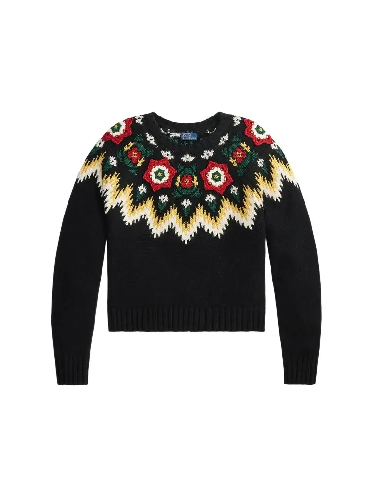 Polo Ralph Lauren Women's Fair-Isle-Inspired Wool-Cotton Sweater