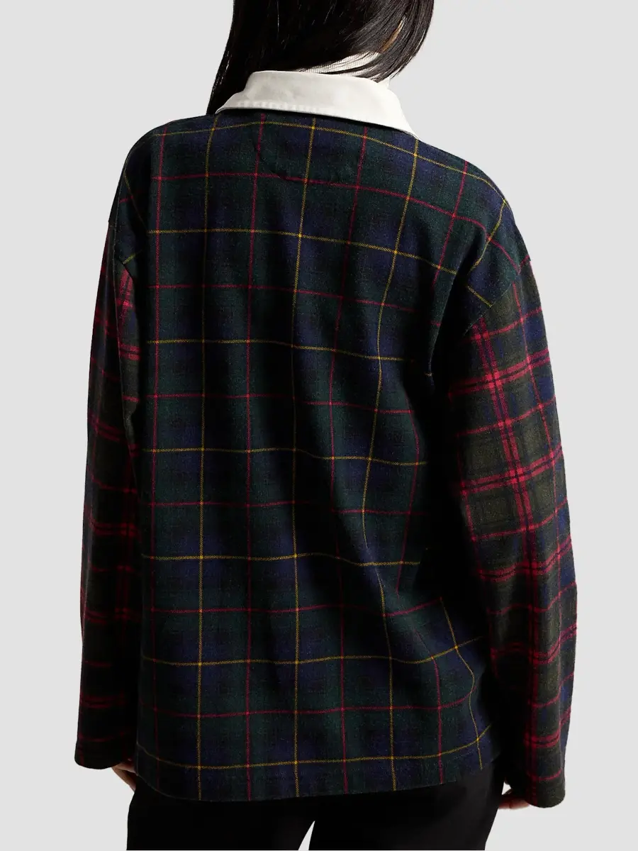 Polo Ralph Lauren Women's Logo Plaid Cotton Rugby Shirt | Thumbnail 3 Polo Ralph Lauren Women's Logo Plaid Cotton Rugby Shirt | Thumbnail 3