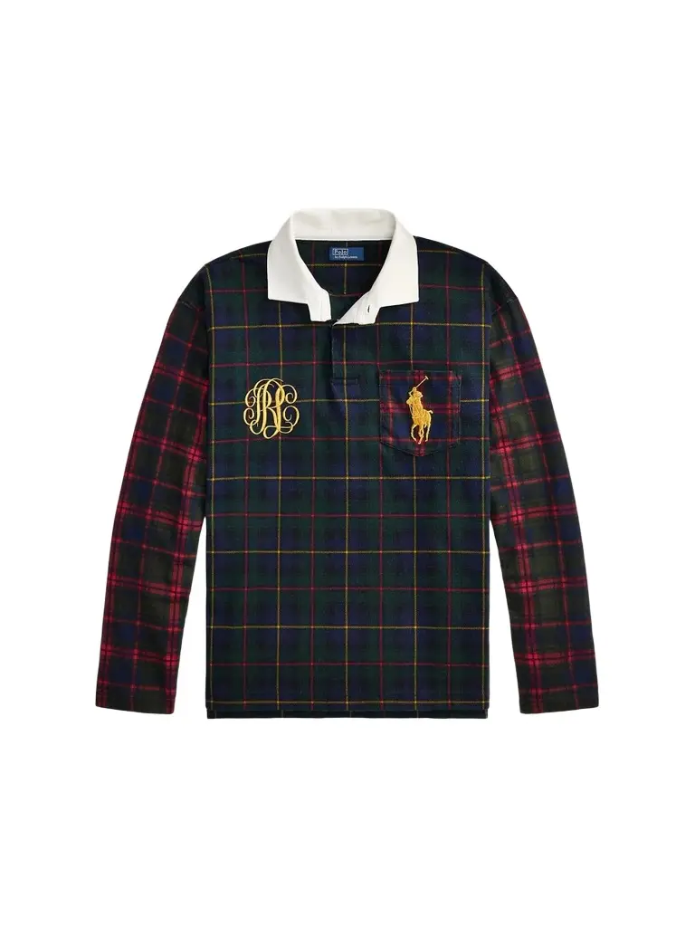 Polo Ralph Lauren Women's Logo Plaid Cotton Rugby Shirt