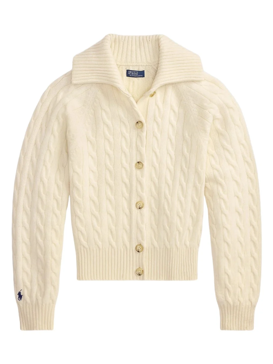 Women's Cable-Knit Wool-Cashmere Cardigan Women's Cable-Knit Wool-Cashmere Cardigan