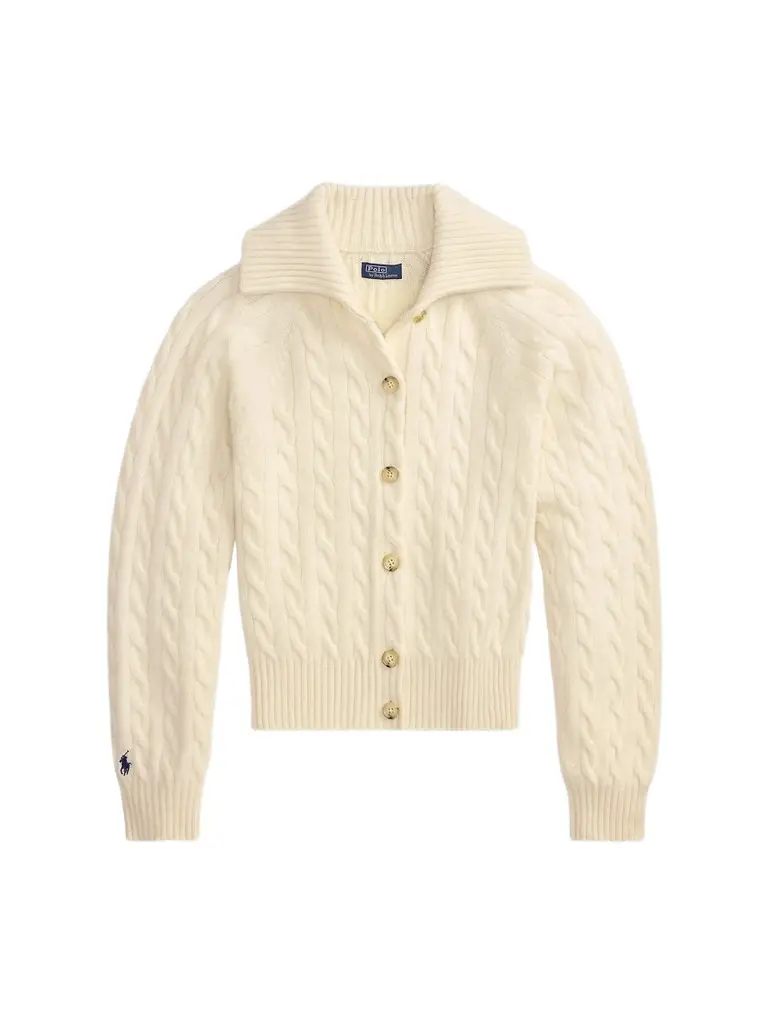 Women's Cable-Knit Wool-Cashmere Cardigan Women's Cable-Knit Wool-Cashmere Cardigan