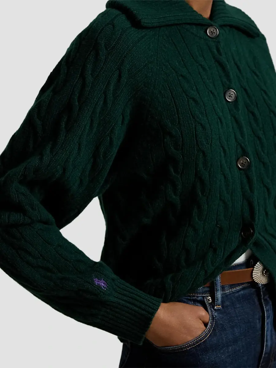 Polo Ralph Lauren Women's Cable-Knit Wool-Cashmere Cardigan | Thumbnail 5 Polo Ralph Lauren Women's Cable-Knit Wool-Cashmere Cardigan | Thumbnail 5