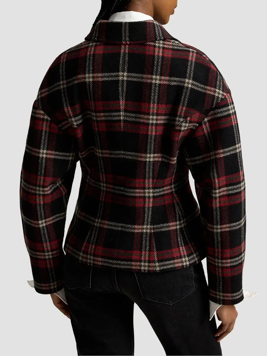Polo Ralph Lauren Women's Plaid Wool-Blend Tweed Jacket | Thumbnail 3