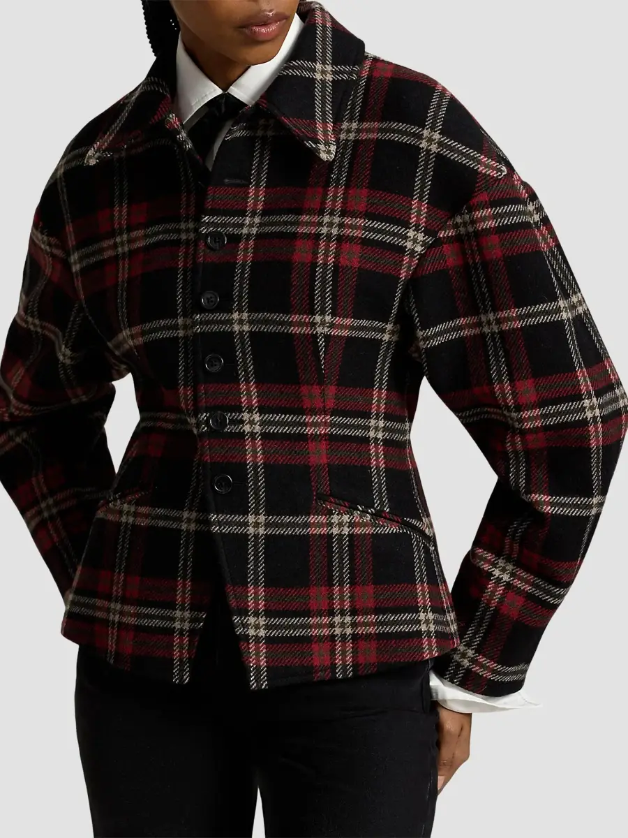 Polo Ralph Lauren Women's Plaid Wool-Blend Tweed Jacket | Thumbnail 6