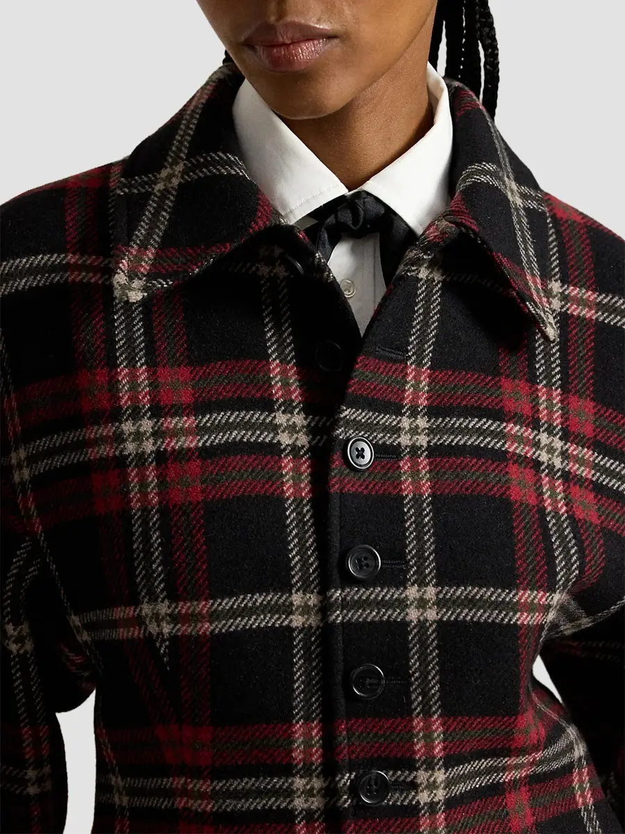 Polo Ralph Lauren Women's Plaid Wool-Blend Tweed Jacket | Thumbnail 7