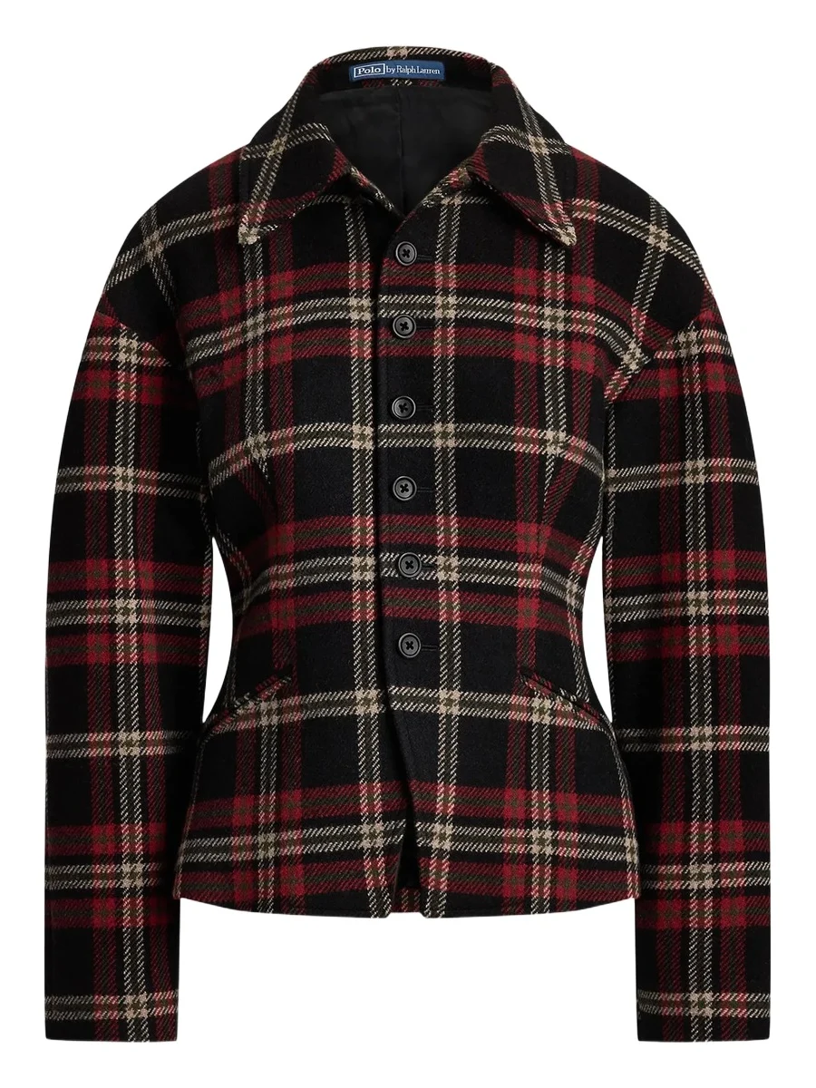 Women's Plaid Wool-Blend Tweed Jacket