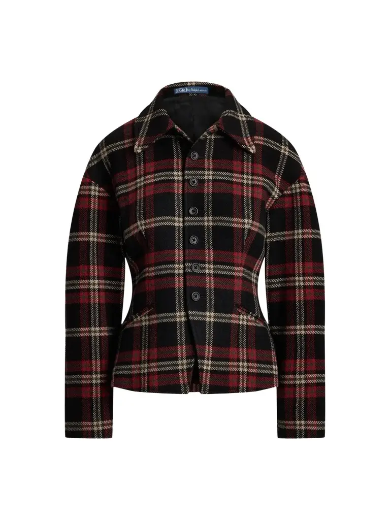 Women's Plaid Wool-Blend Tweed Jacket Women's Plaid Wool-Blend Tweed Jacket