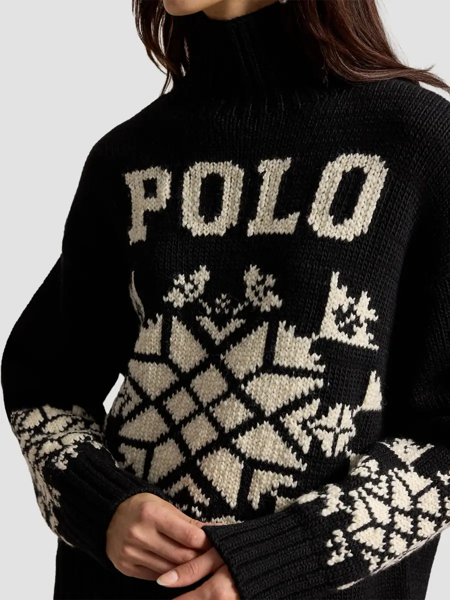 Polo Ralph Lauren Women's Snowflake Turtleneck Wool-Blend Sweater | Thumbnail 5 Polo Ralph Lauren Women's Snowflake Turtleneck Wool-Blend Sweater | Thumbnail 5