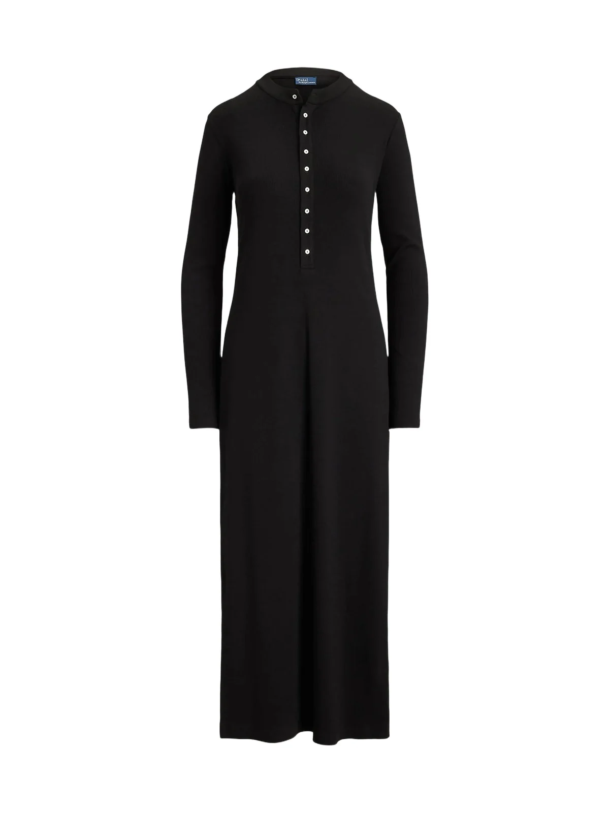 Women's Wool-Blend Rib-Knit Henley Midi Dress